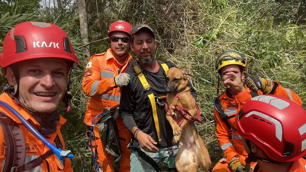 Atleta que saiu para fazer trilha e se perdeu em mata é encontrado pelos bombeiros