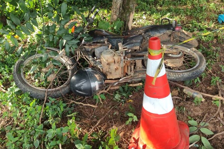 Motociclista de 24 anos morre após bater em árvore na BR-116 em Laranjal