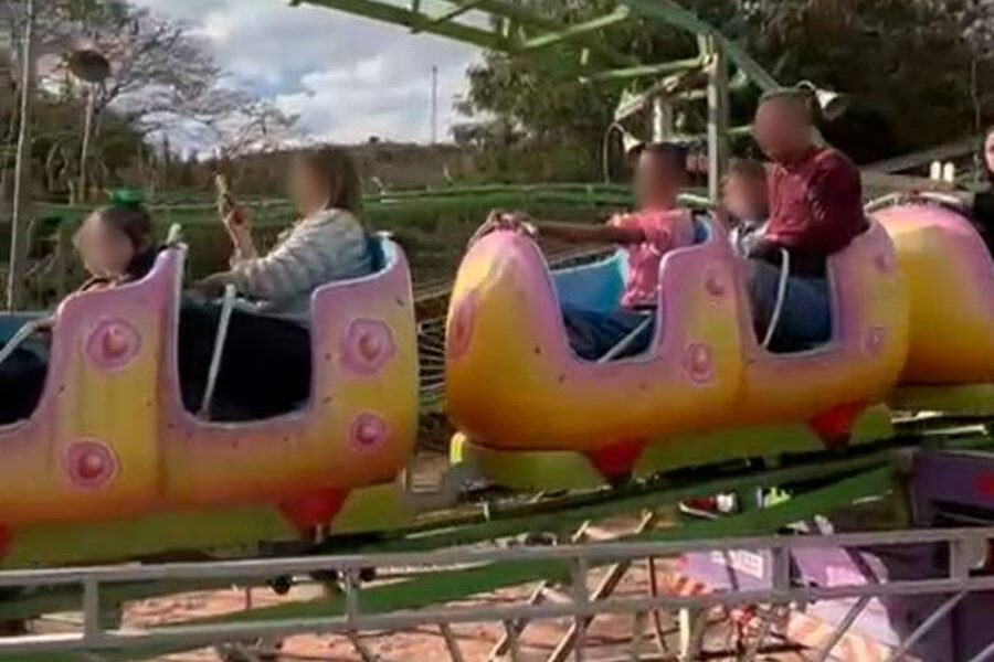 Mulher fica ferida após cair de montanha russa infantil em Além Paraíba