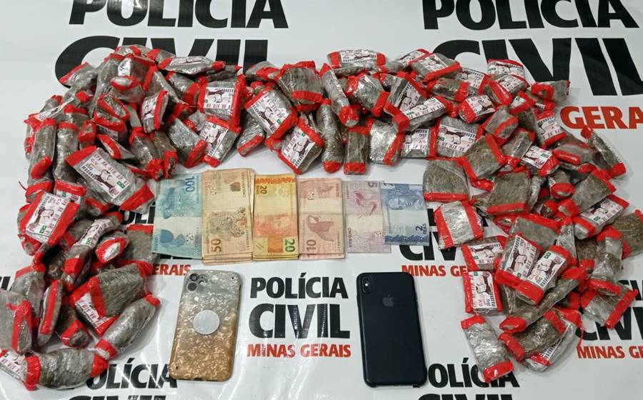Operação conjunta prende dois homens e apreende 158 tabletes de maconha em Estrela Dalva