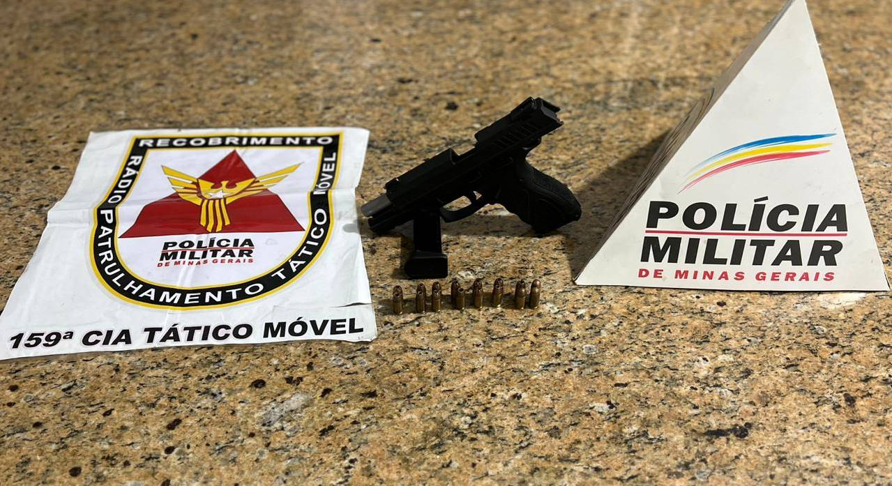 Arma de fogo é apreendida pela PM em Leopoldina