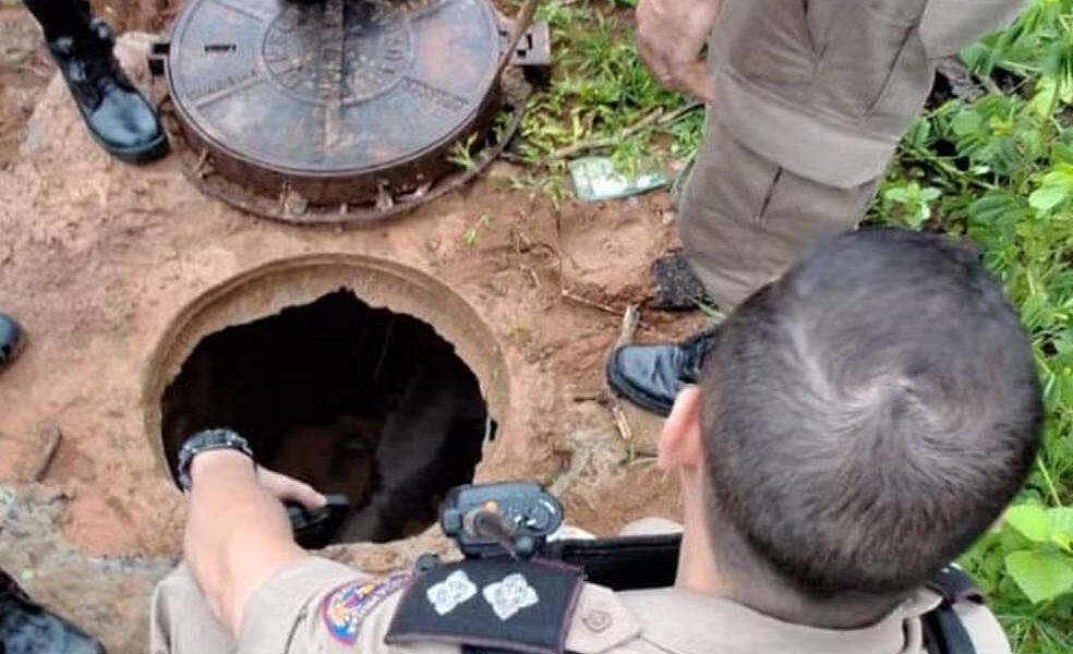 Líder de facção criminosa é preso dentro de bueiro durante tentativa de fuga em Muriaé