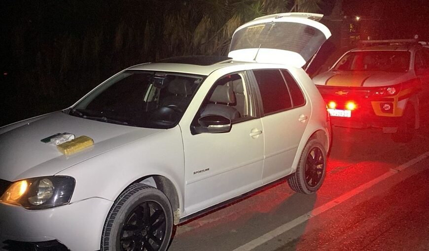 Homem é preso pela Polícia Militar Rodoviária com barra de crack e pasta base de cocaína em Leopoldina