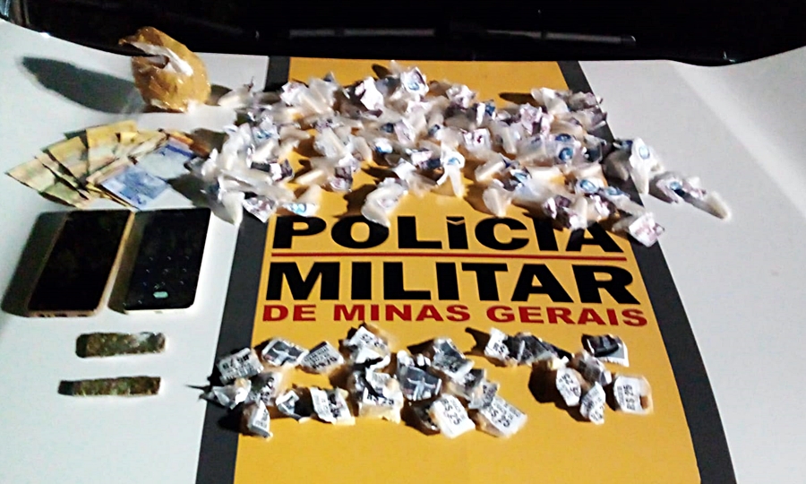 Fiscalização da Polícia Militar Rodoviária apreende drogas e prende duas pessoas