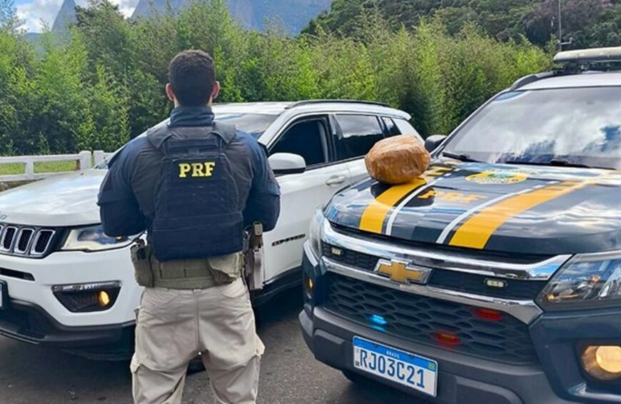 Pai e filho são presos pela PRF em Teresópolis transportando drogas para Leopoldina
