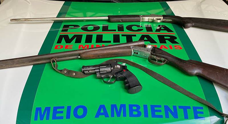 Polícia Militar de Meio Ambiente apreende armas e prende suspeito em Cataguases