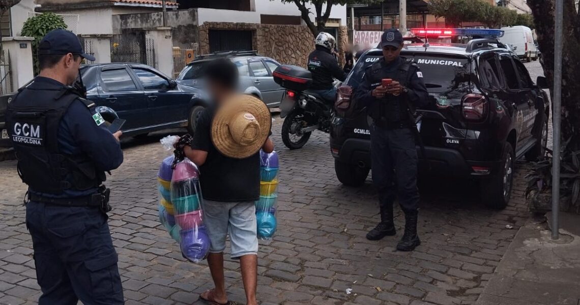 Guarda Civil Municipal reforça patrulhamento preventivo em ações no Centro de Leopoldina