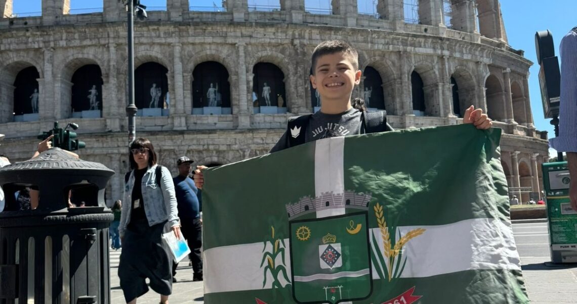 Leopoldina é destaque em campeonato internacional de Jiu-Jitsu com Theo Garcia, 8 anos, na Itália