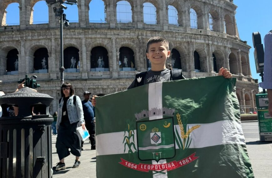 Leopoldina é destaque em campeonato internacional de Jiu-Jitsu com Theo Garcia, 8 anos, na Itália