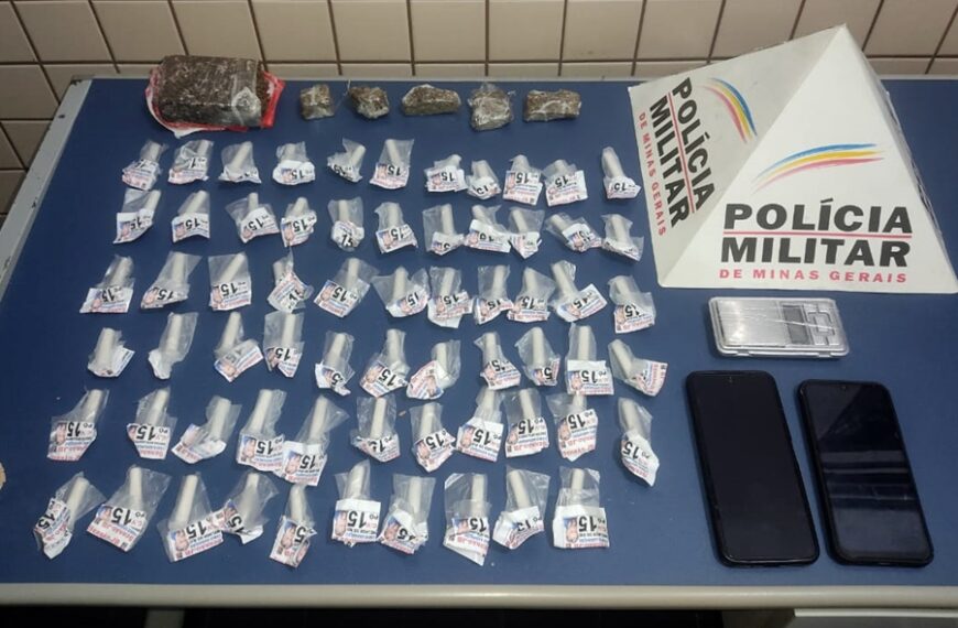 Operação da PM prende homem e apreende drogas na Cohab Velha em Leopoldina