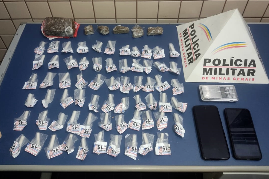 Operação da PM prende homem e apreende drogas na Cohab Velha em Leopoldina