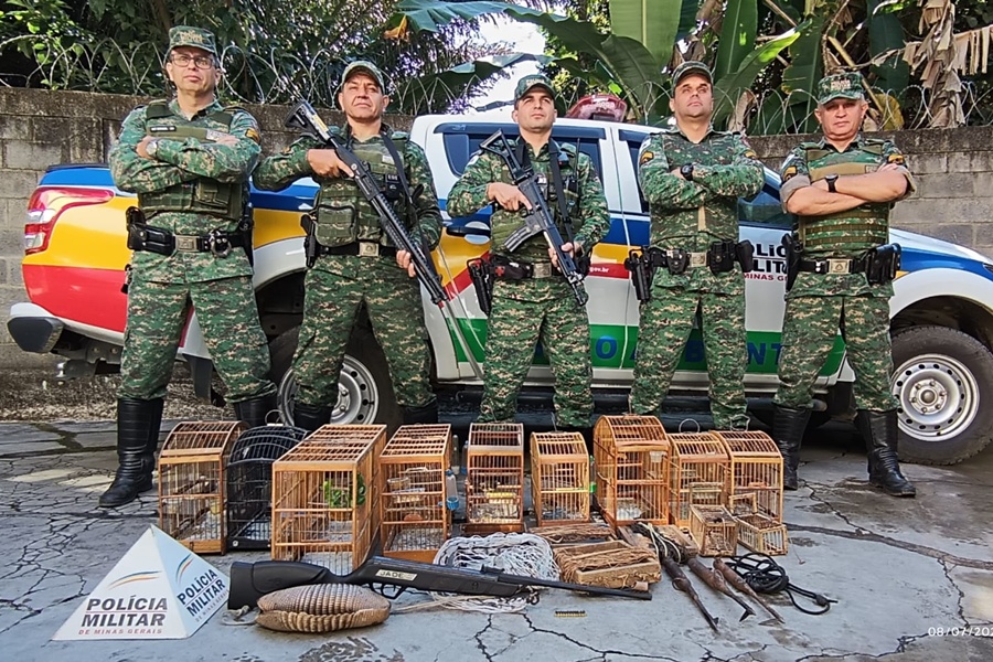 Polícia de Meio Ambiente prende dois por crimes ambientais em Cataguases