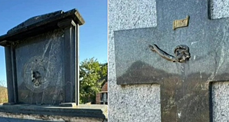 Cemitério em Santo Antônio do Aventureiro é invadido e tem 100 kg de peças de bronze furtadas