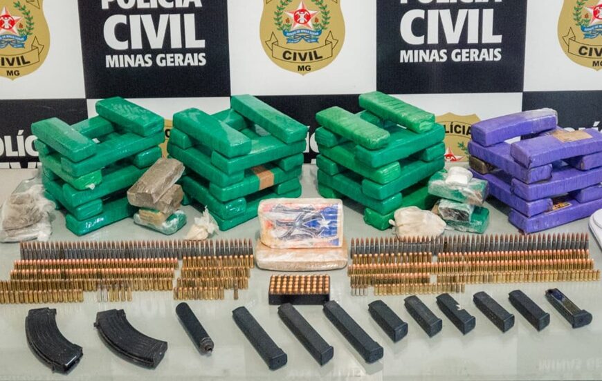 Polícia Civil apreende grande quantidade de drogas e mais de 500 munições em ação contra o crime organizado em Ubá
