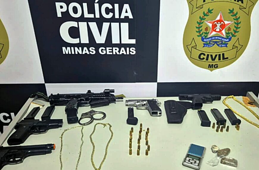 Operação que investiga tráfico de drogas cumpre 11 mandados de busca e apreende armas em Muriaé