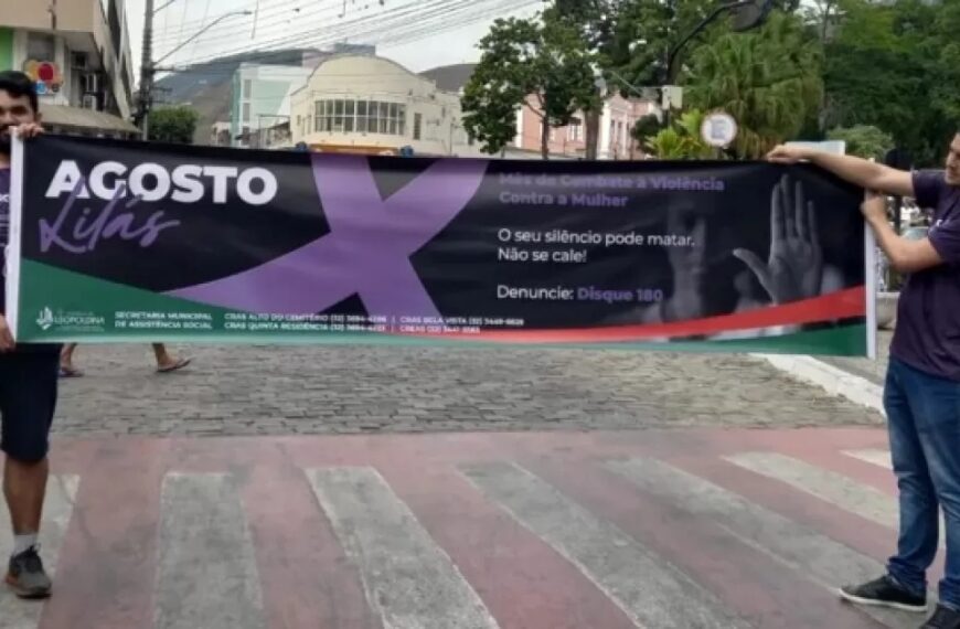 Prefeitura de Leopoldina inicia programação do Agosto Lilás com blitz educativa neste sábado