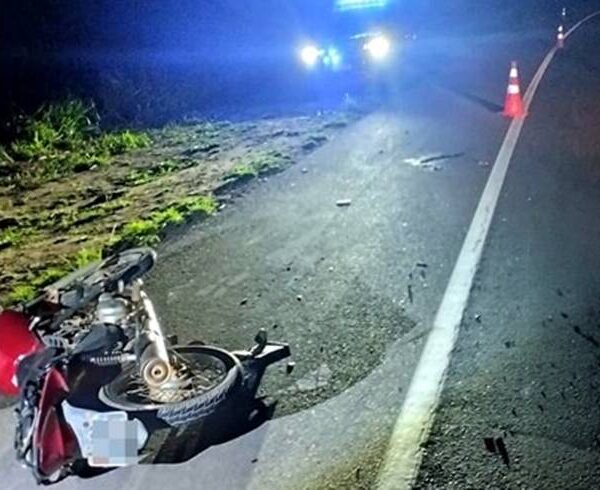 Carro atinge moto de frente e motociclista morre na BR-116 em Laranjal