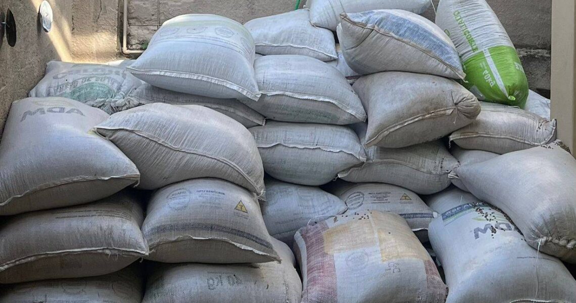 GCM recupera 85 sacas de café furtadas de carreta que tombou na BR-116, em Leopoldina