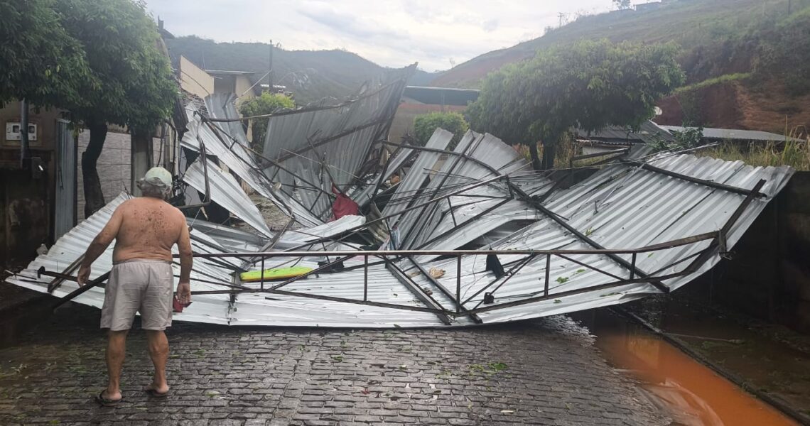 Prefeitura de Leopoldina decreta Situação de Emergência após temporal com granizo e ventos fortes