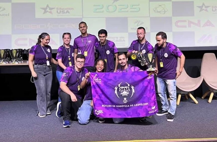 Núcleo de Robótica do CEFET-MG em Leopoldina conquista 1º lugar nacional na Robocore 2025