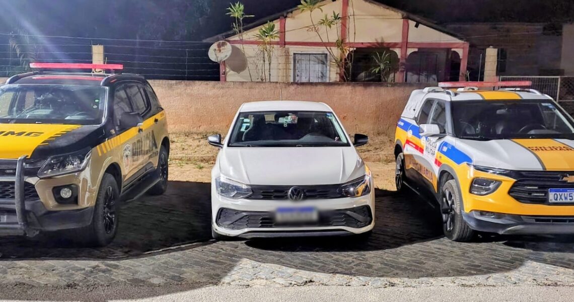 Carro de locadora é recuperado e motorista detida durante blitz na MGC-393 em Além Paraíba