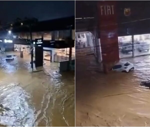 Temporal em Ubá provoca alagamentos e destruição na madrugada desta terça