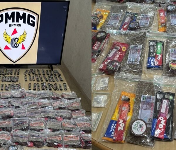 Polícia Militar Rodoviária apreende grande quantidade de drogas na MGC-393 em Além Paraíba