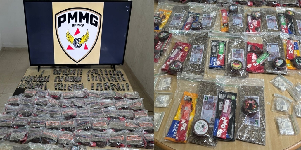 Polícia Militar Rodoviária apreende grande quantidade de drogas na MGC-393 em Além Paraíba