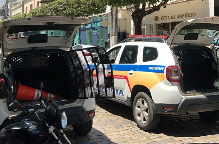 Homem é preso após pular de janela de pousada e danificar toldo de loja em Leopoldina