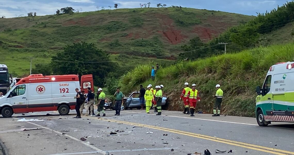 Grave acidente deixa duas pessoas mortas no perímetro urbano da BR-116 em Leopoldina