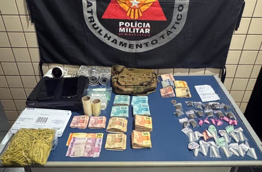 Homem é preso com drogas e mais de R$ 8 mil durante ação da PM em Leopoldina