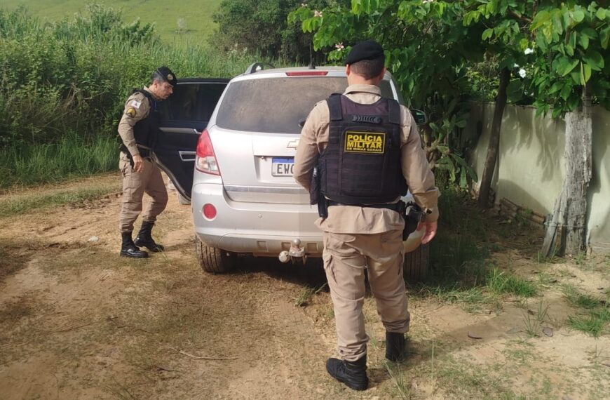 Veículo furtado é recuperado pela Polícia Militar na zona rural de Pirapetinga