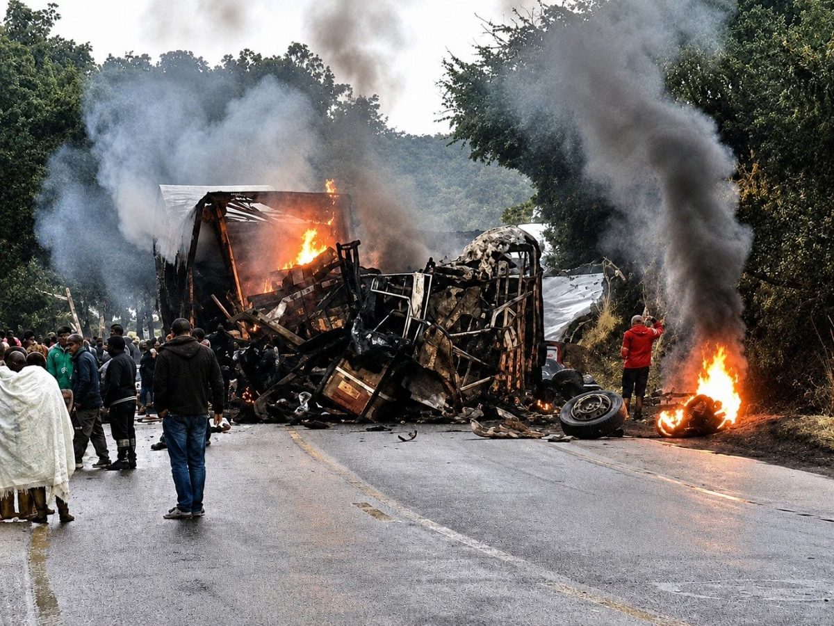 Oito pessoas morrem em acidente envolvendo ônibus e carreta na BR-251 em MG