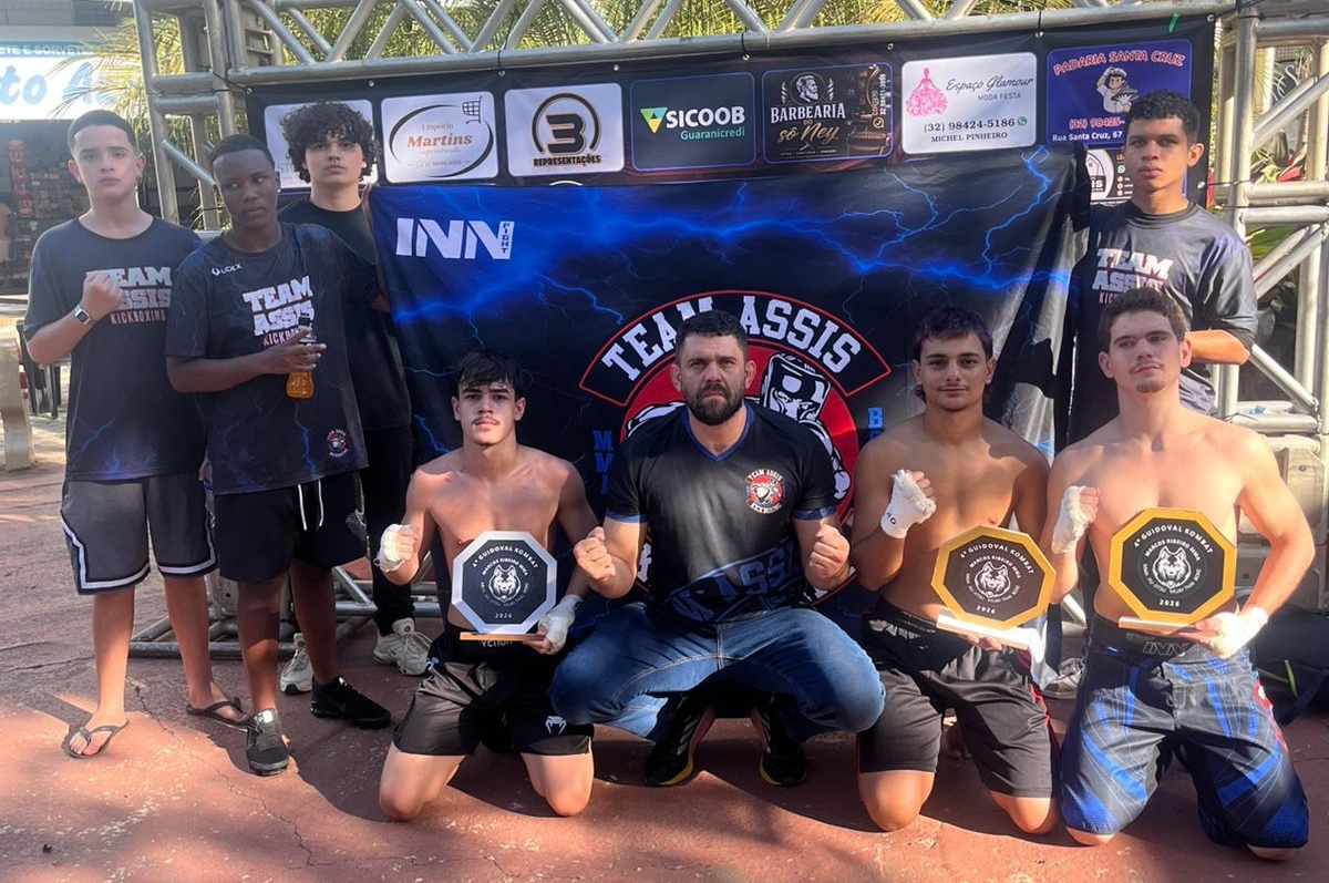 Atletas de Leopoldina conquistam duas vitórias por nocaute em evento de artes marciais em Guidoval