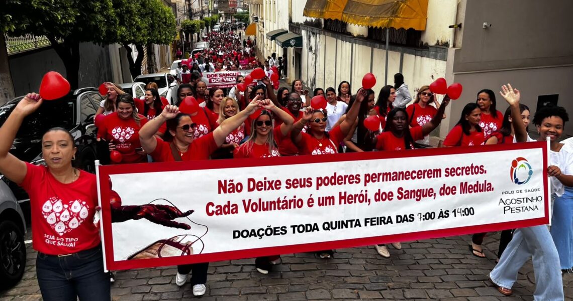 Mobilização no Centro de Leopoldina incentiva doação voluntária de sangue