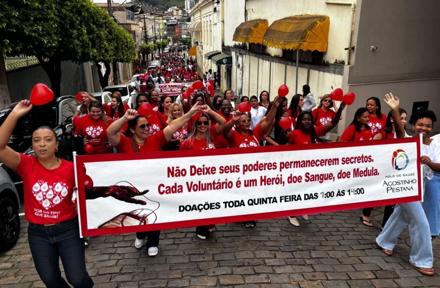 Mobilização no Centro de Leopoldina incentiva doação voluntária de sangue