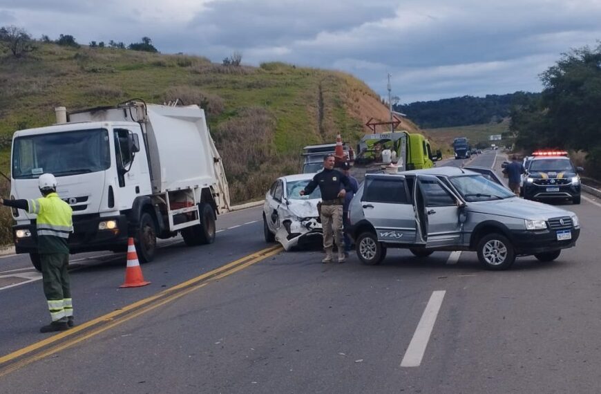 Duas pessoas ficam feridas em colisão no trevo de acesso a Recreio