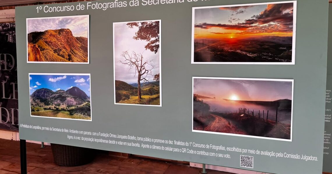 Exposição reúne fotografias finalistas do concurso ‘Belezas de Leopoldina’ e convida população para votação popular