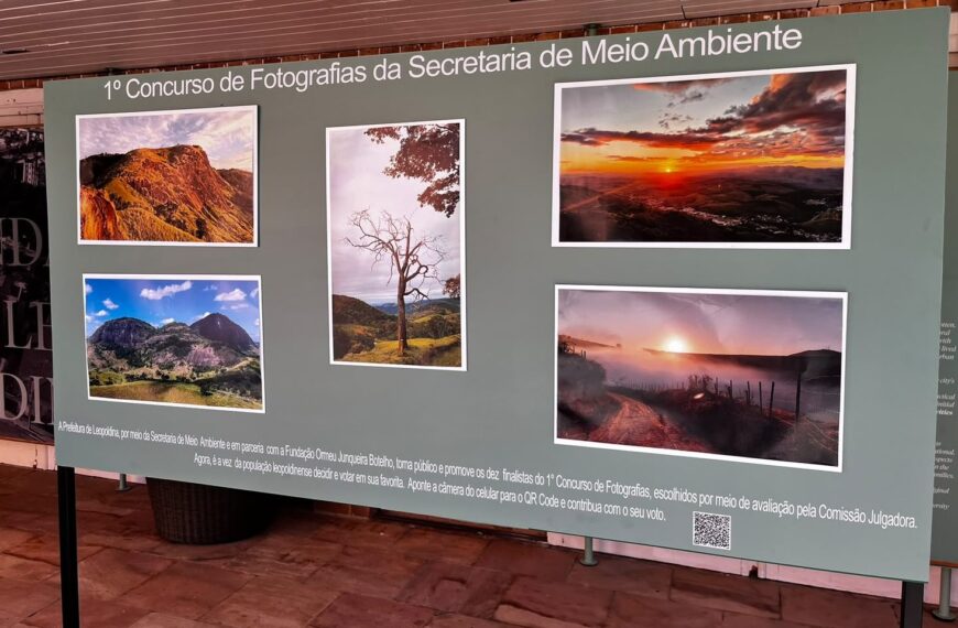 Exposição reúne fotografias finalistas do concurso ‘Belezas de Leopoldina’ e convida população para votação popular