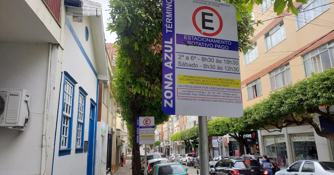 Estacionamento rotativo começa a funcionar na região central de Leopoldina no dia 3 de agosto