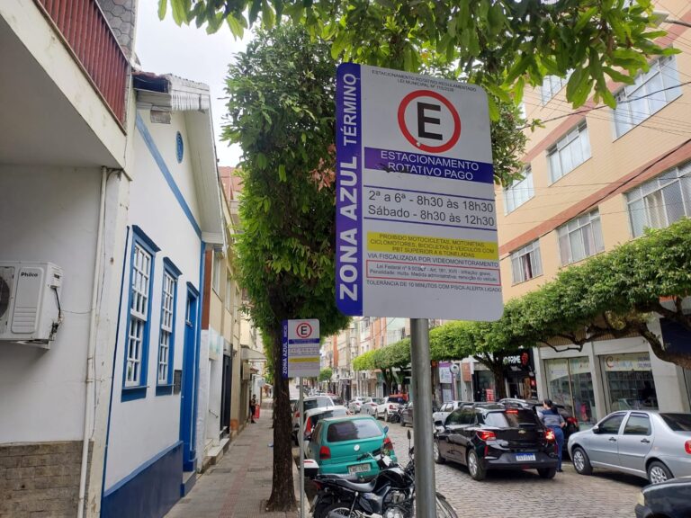 Estacionamento rotativo começa a funcionar na região central de Leopoldina no dia 3 de agosto