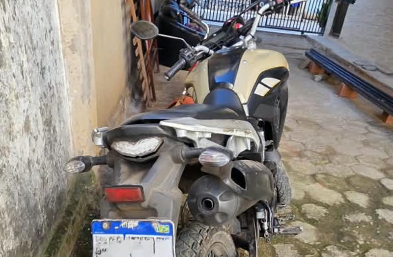 Homem é detido após motocicleta ser encontrada com chassi adulterado em Santo Antônio do Aventureiro