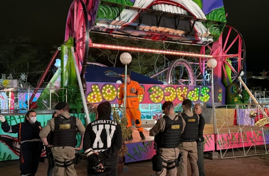 Criança de 11 anos morre após acidente em brinquedo de parque de diversões em Muriaé