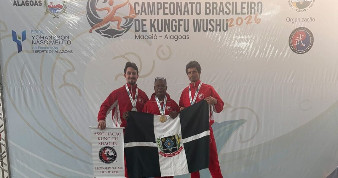 Kung Fu de Leopoldina conquista quatro medalhas no Campeonato Brasileiro em Maceió