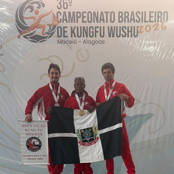 Kung Fu de Leopoldina conquista quatro medalhas no Campeonato Brasileiro em Maceió