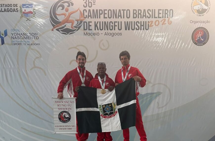 Kung Fu de Leopoldina conquista quatro medalhas no Campeonato Brasileiro em Maceió