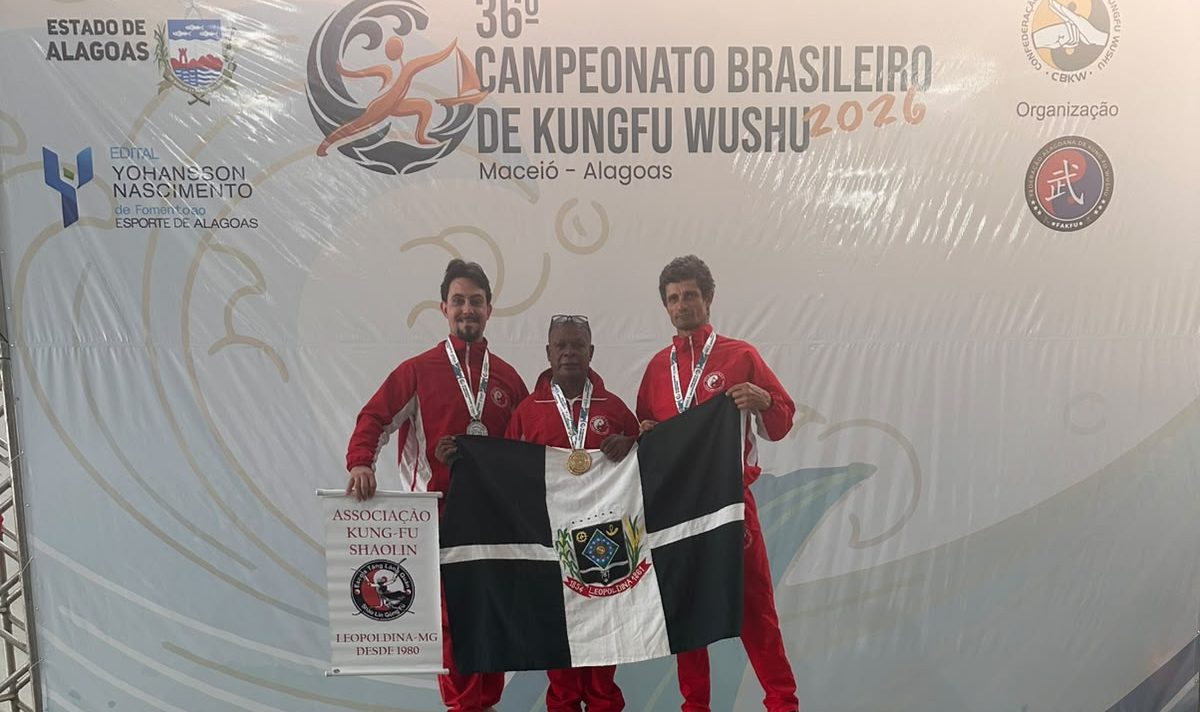 Kung Fu de Leopoldina conquista quatro medalhas no Campeonato Brasileiro em Maceió