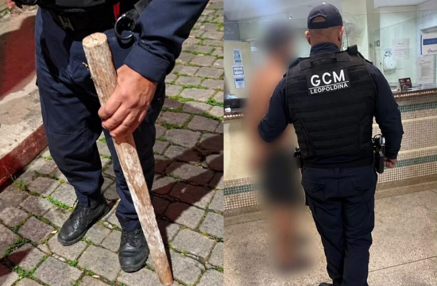 Homem é preso após agredir a mãe com socos e chutes no Bairro Mina de Ouro em Leopoldina