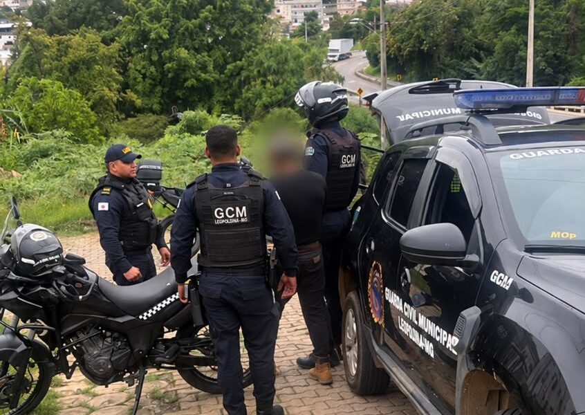 GCM recupera produtos furtados no Centro e prende homem de 47 anos em Leopoldina